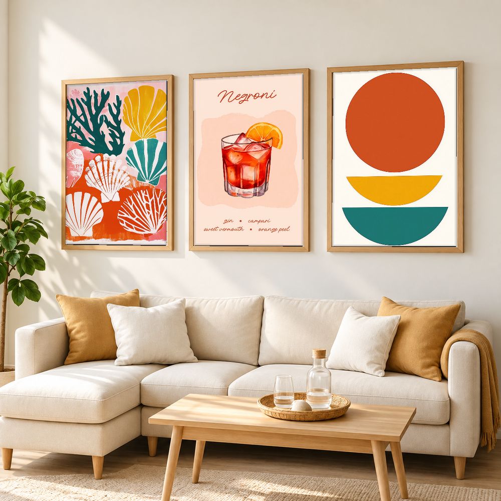 Set de 3 cuadros decorativos que combinan