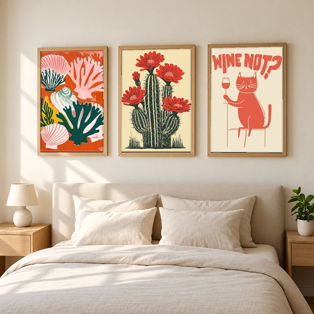 Set de 3 cuadros decorativos que combinan