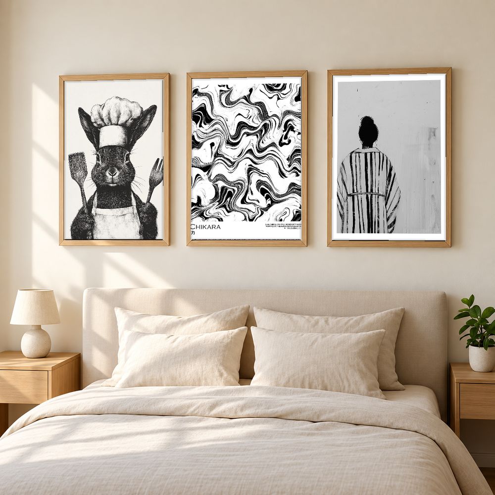 Set de 3 cuadros decorativos que combinan