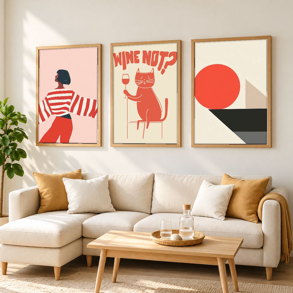 Set de 3 cuadros decorativos que combinan