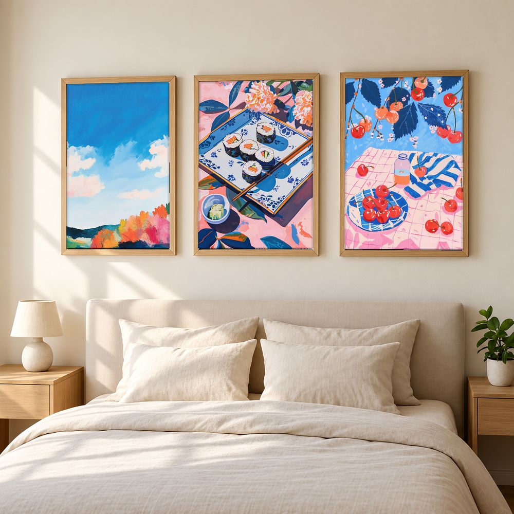 Set de 3 cuadros decorativos que combinan