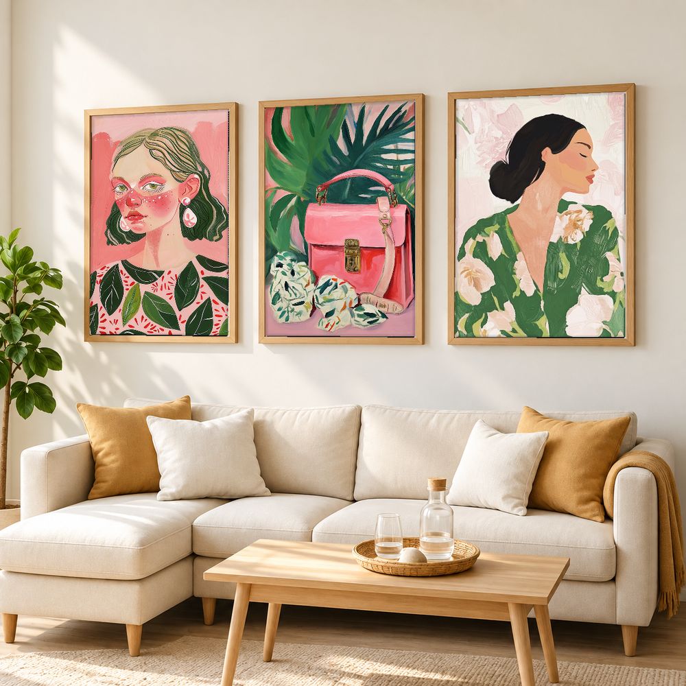 Set de 3 cuadros decorativos que combinan