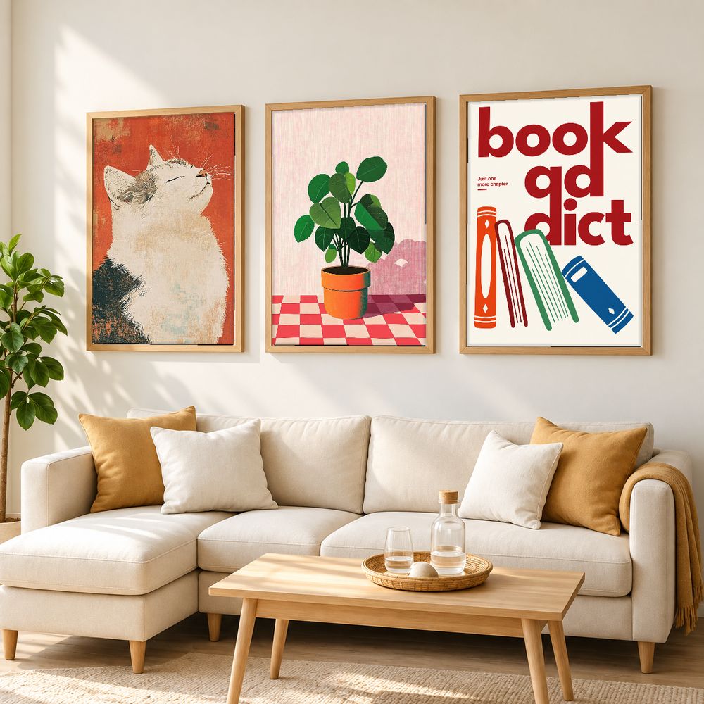 Set de 3 cuadros decorativos que combinan