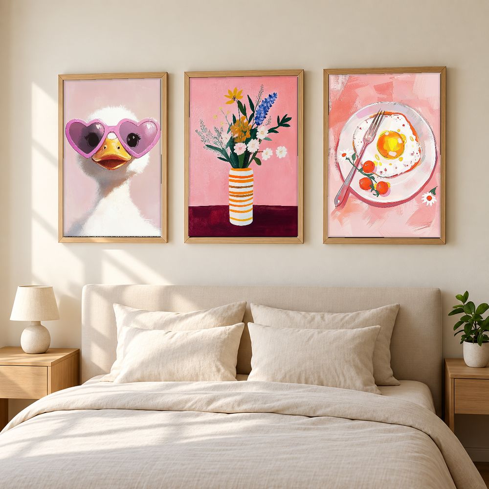 Set de 3 cuadros decorativos que combinan
