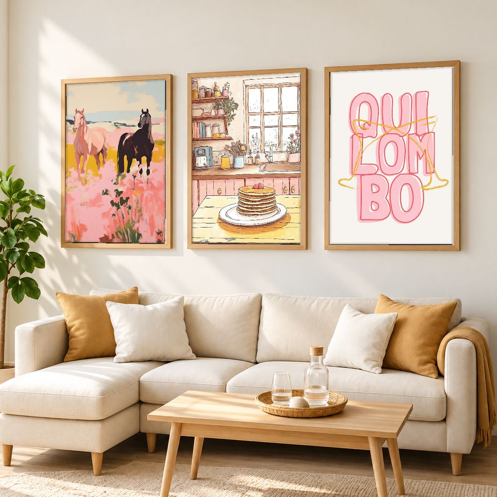Set de 3 cuadros decorativos que combinan