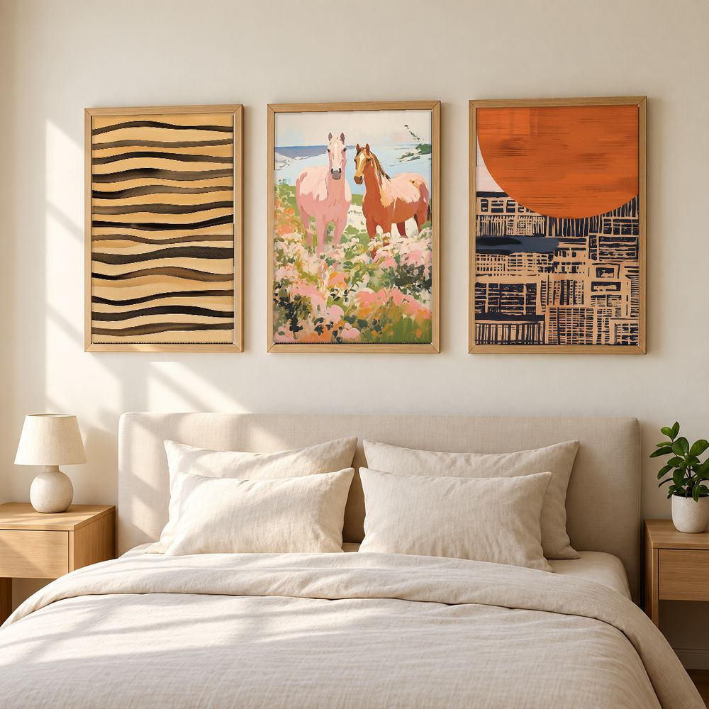 Set de 3 cuadros decorativos que combinan