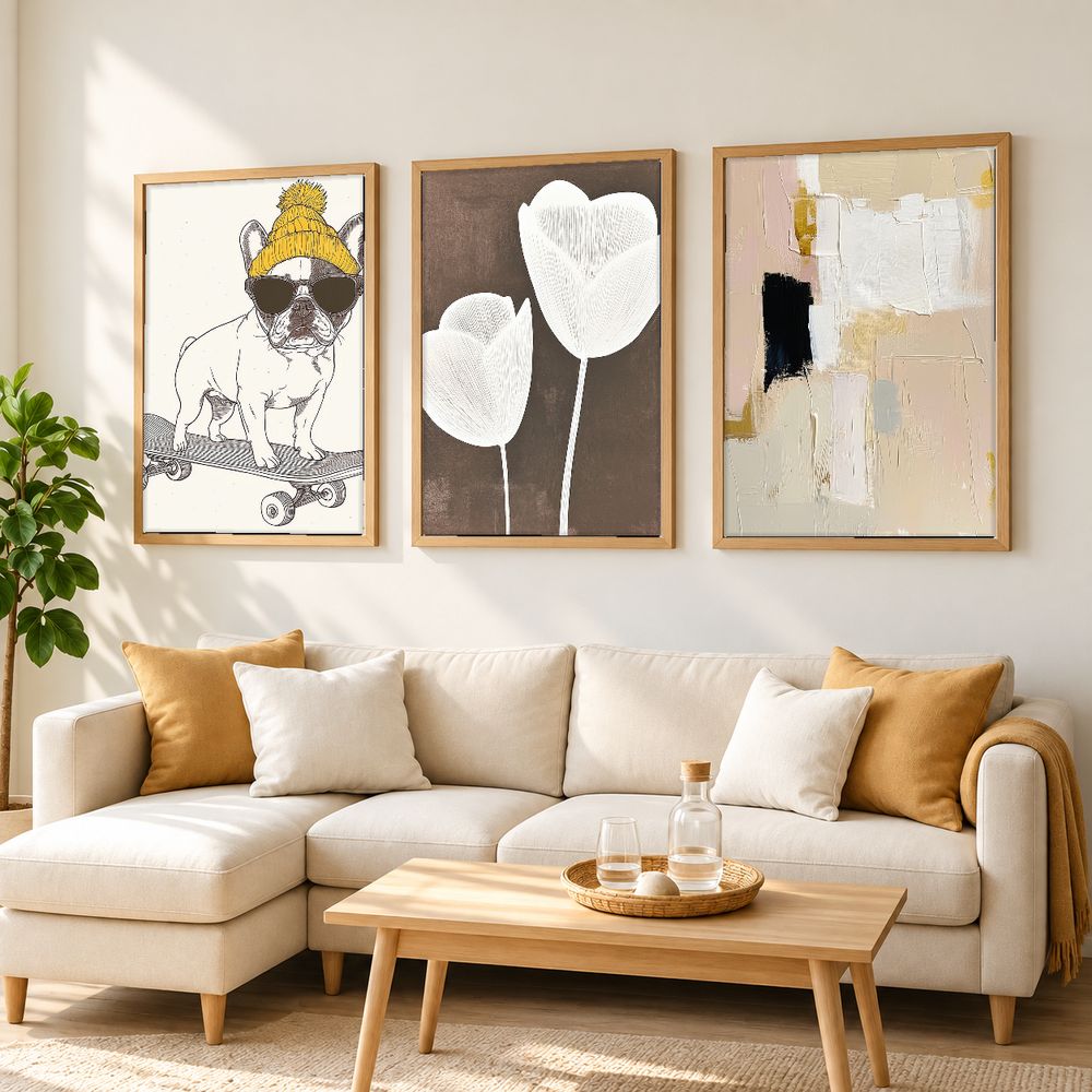 Set de 3 cuadros decorativos que combinan