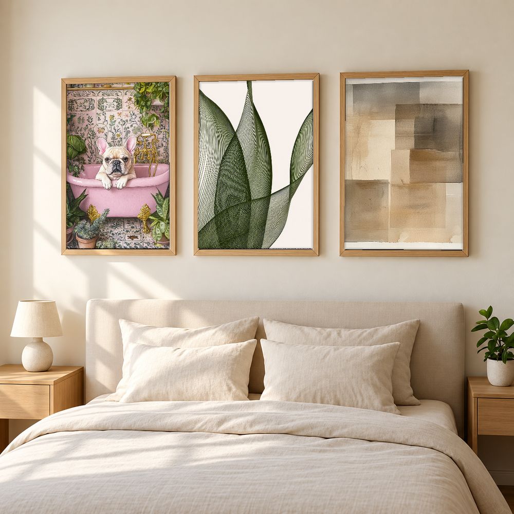 Set de 3 cuadros decorativos que combinan