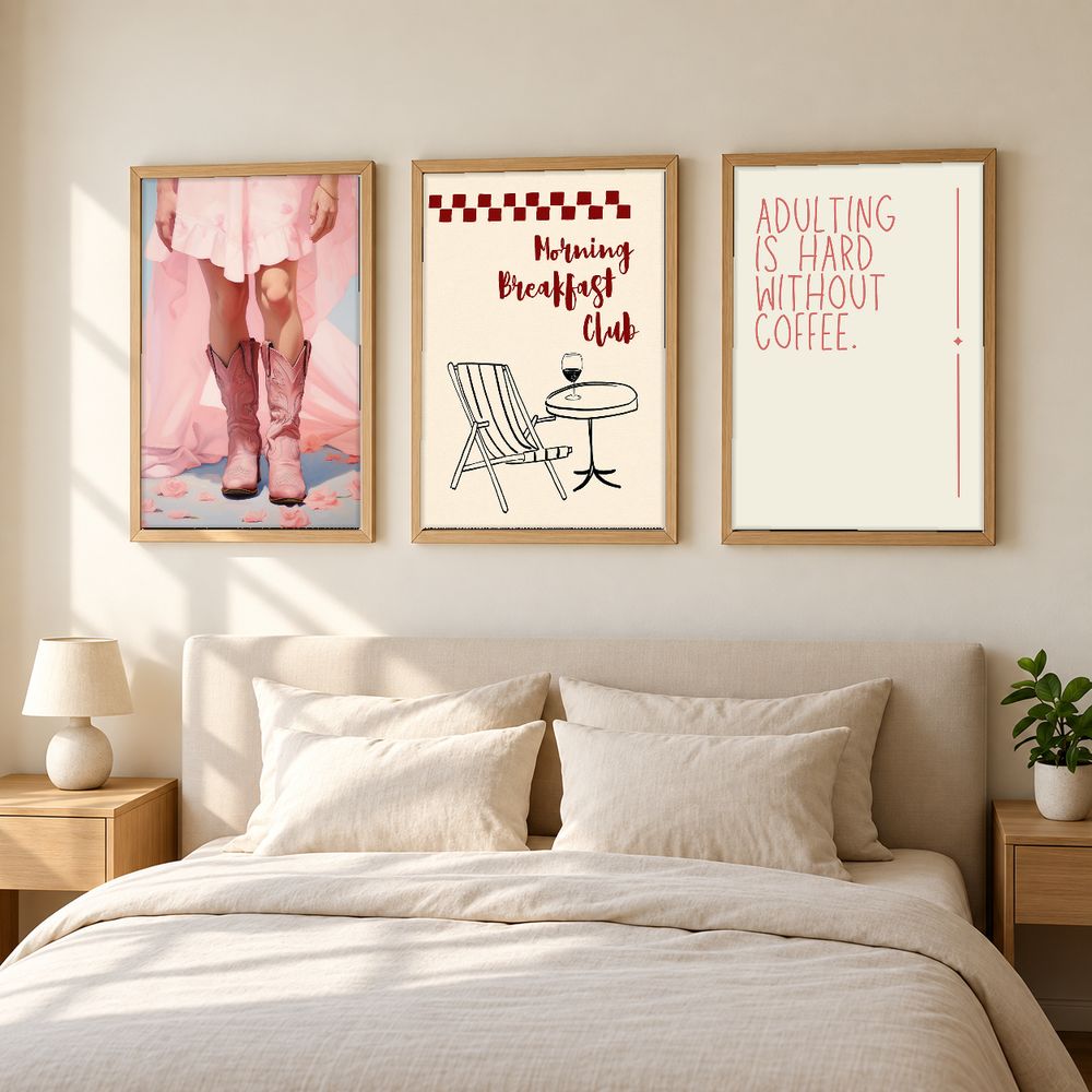 Set de 3 cuadros decorativos que combinan