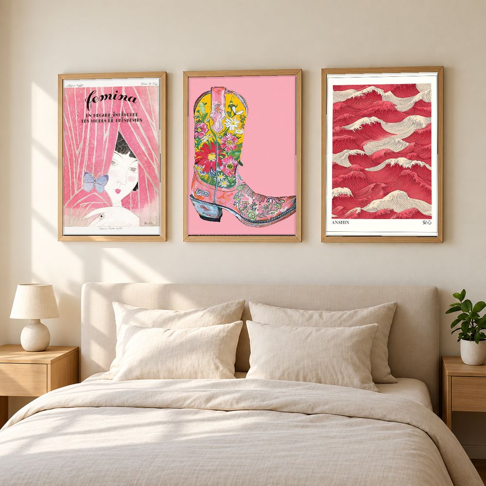 Set de 3 cuadros decorativos que combinan