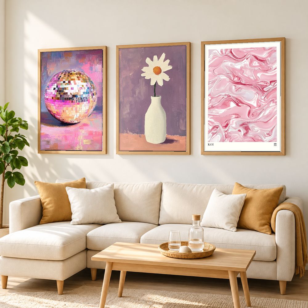 Set de 3 cuadros decorativos que combinan