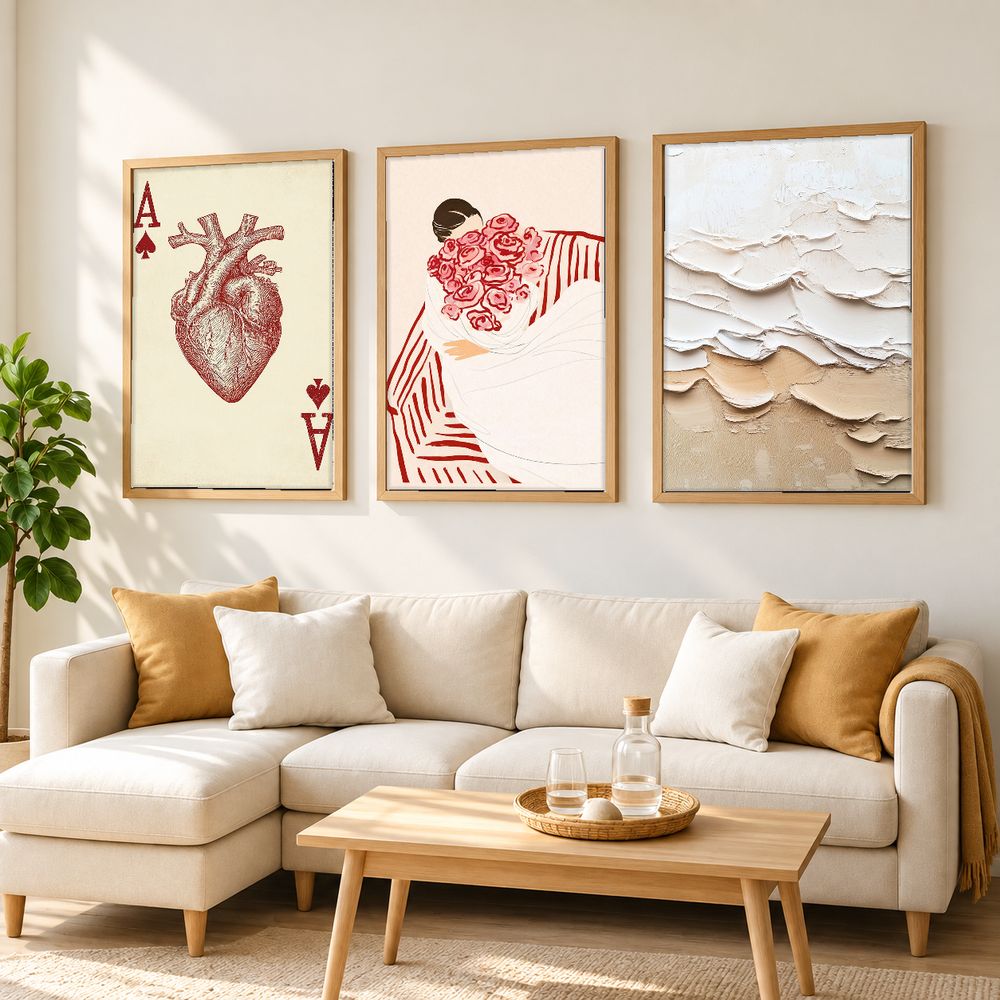 Set de 3 cuadros decorativos que combinan