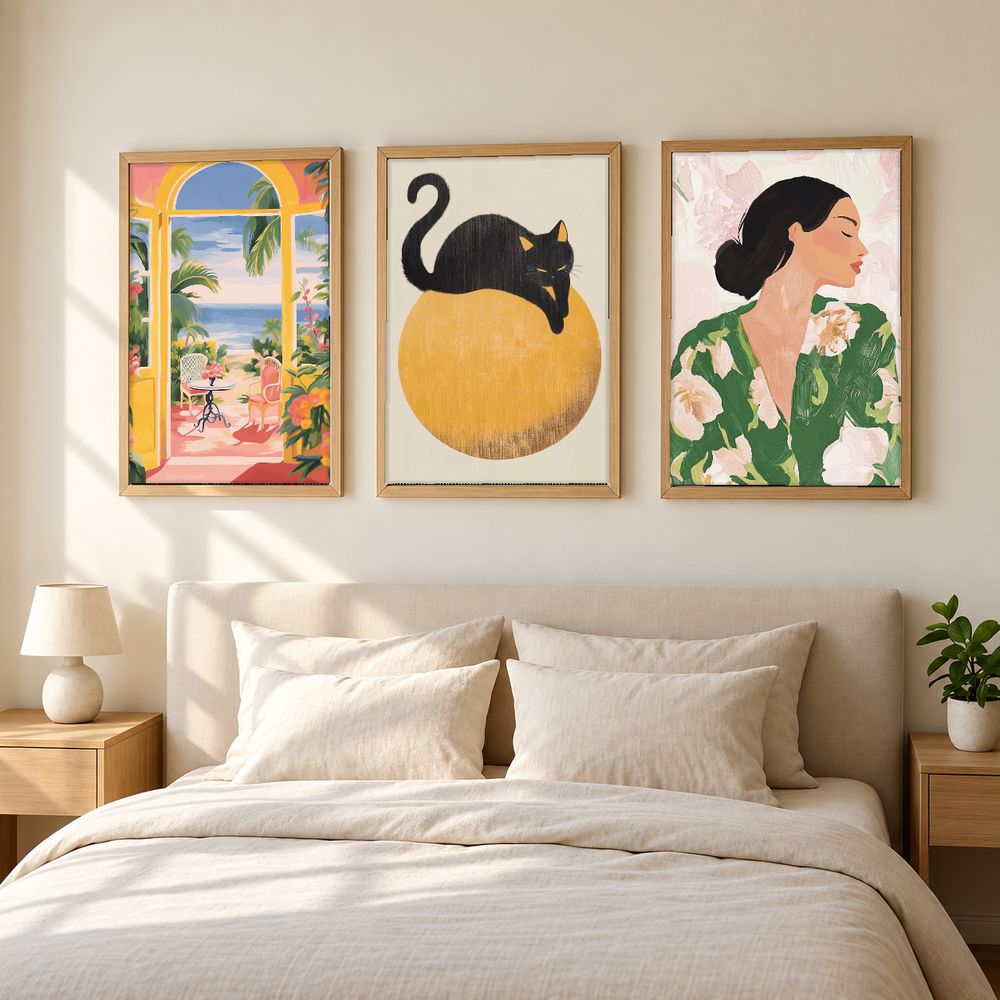 Set de 3 cuadros decorativos que combinan