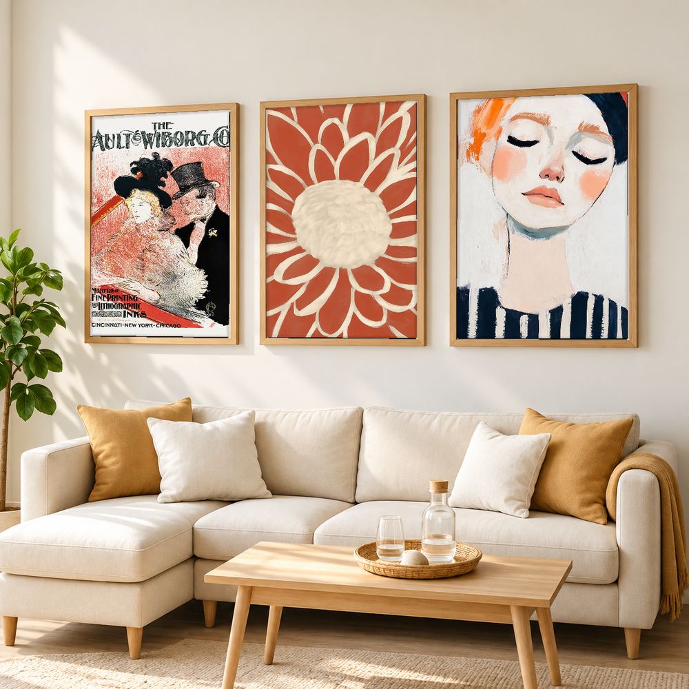 Set de 3 cuadros decorativos que combinan