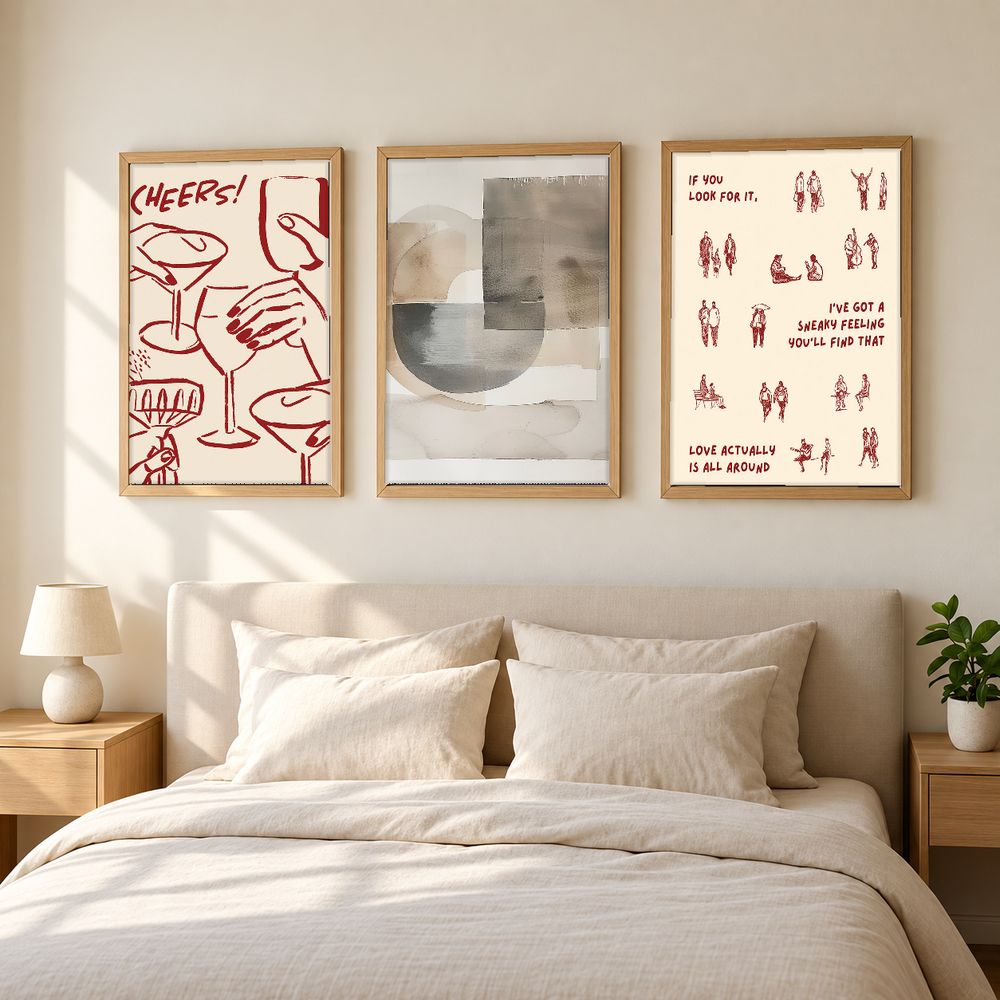 Set de 3 cuadros decorativos que combinan
