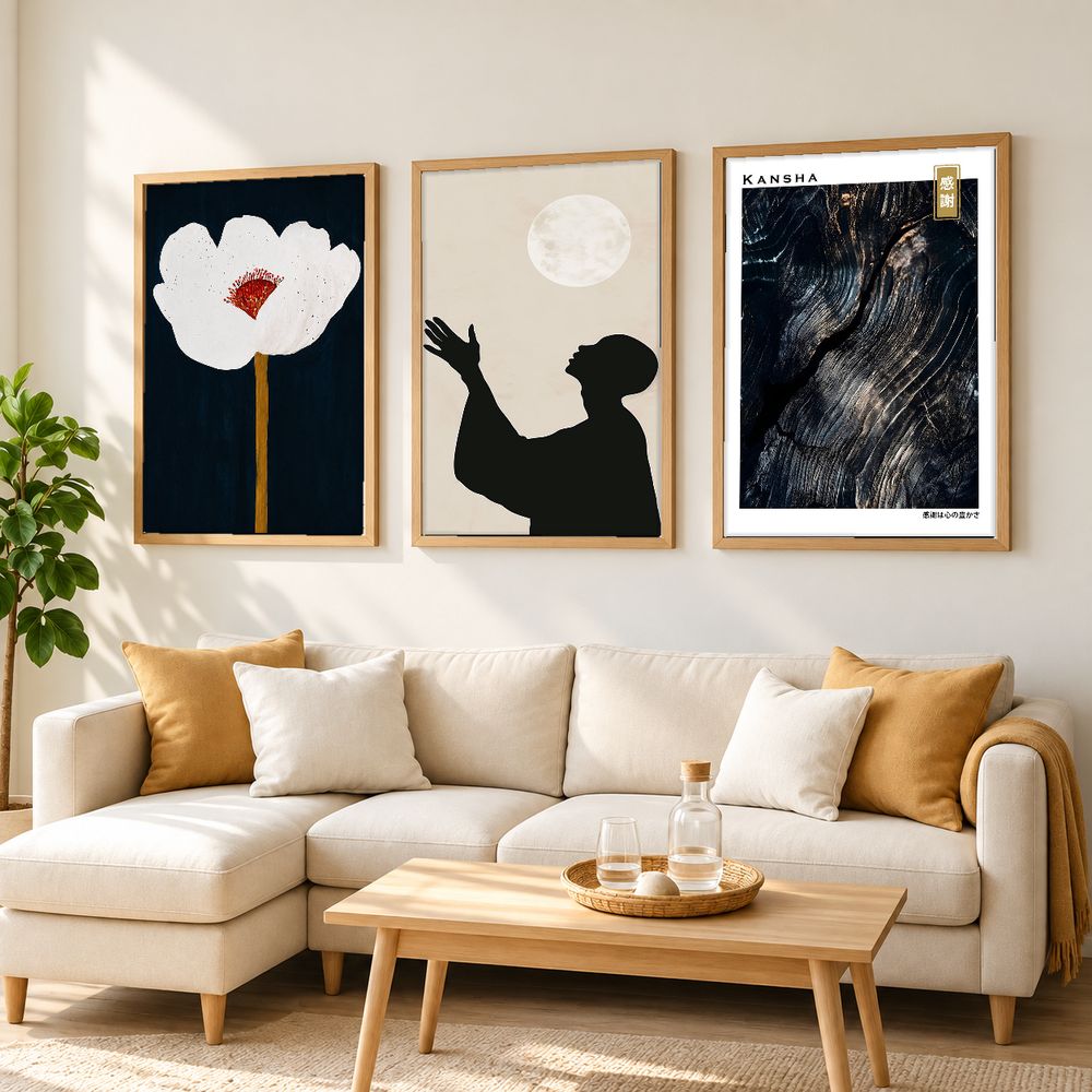 Set de 3 cuadros decorativos que combinan