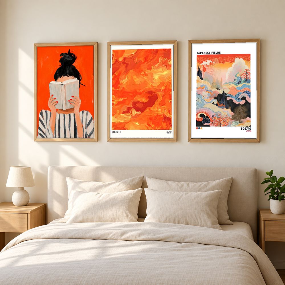 Set de 3 cuadros decorativos que combinan