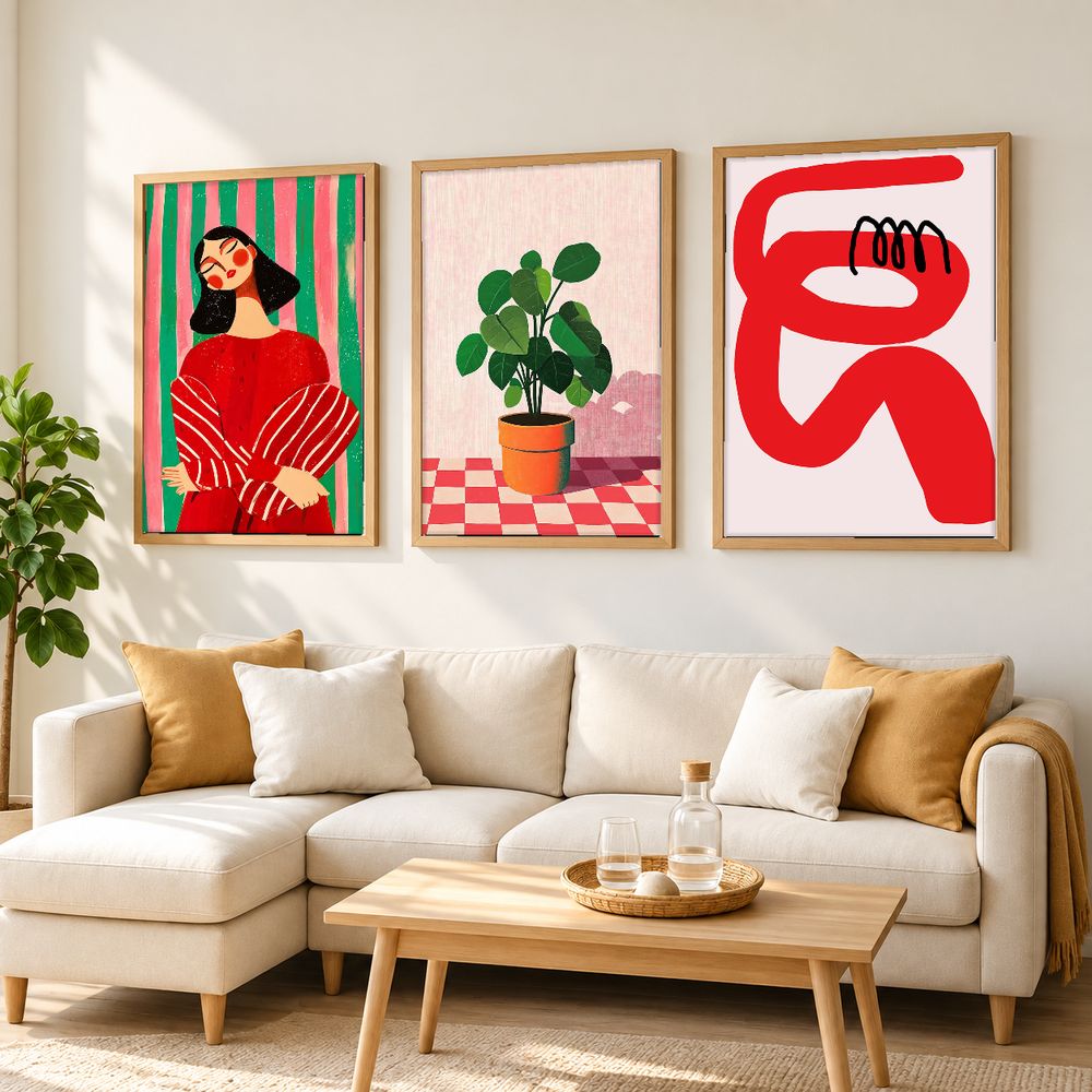 Set de 3 cuadros decorativos que combinan