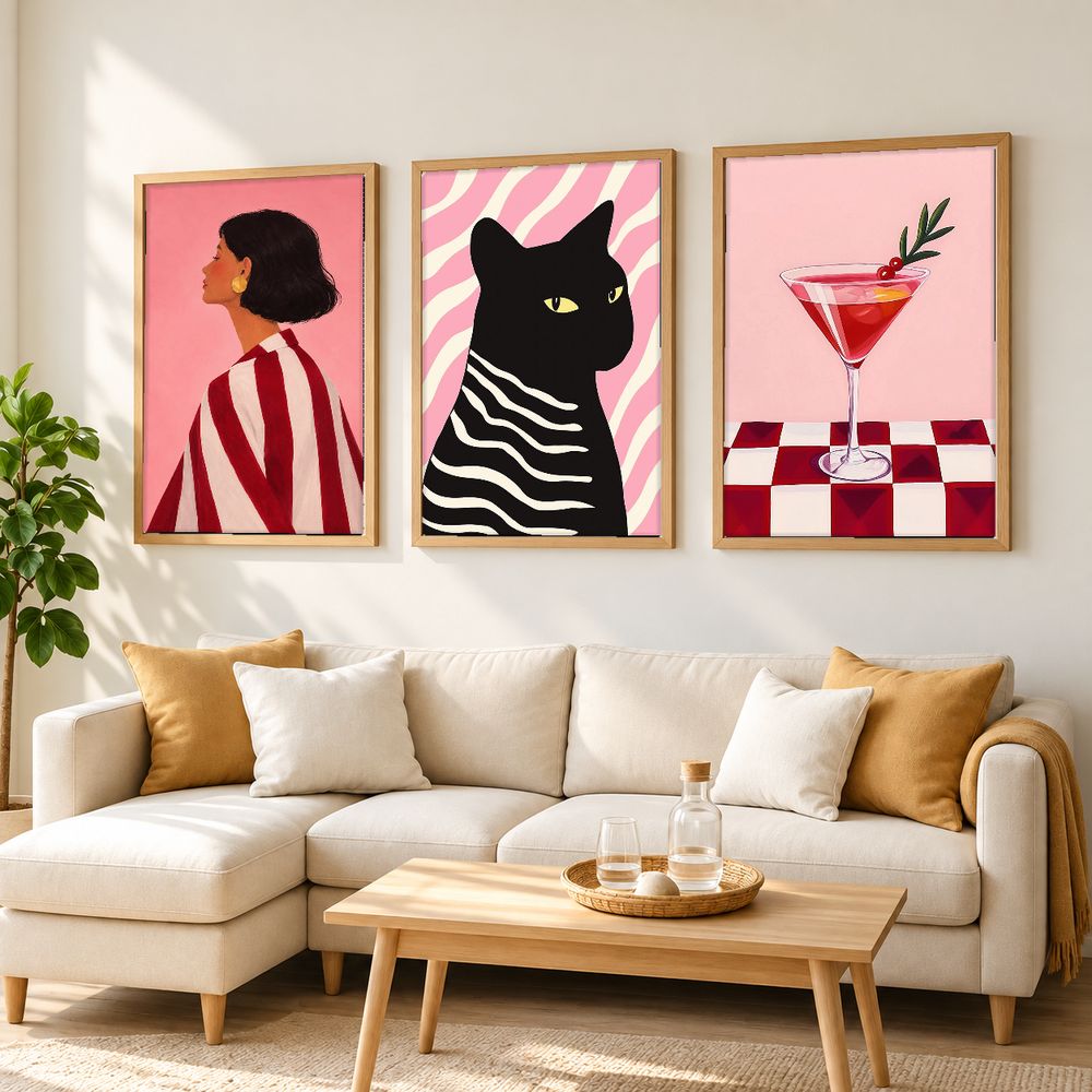 Set de 3 cuadros decorativos que combinan