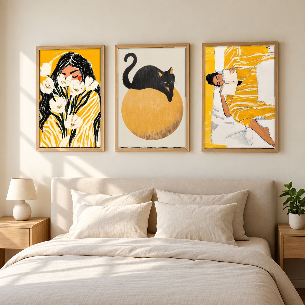 Set de 3 cuadros decorativos que combinan
