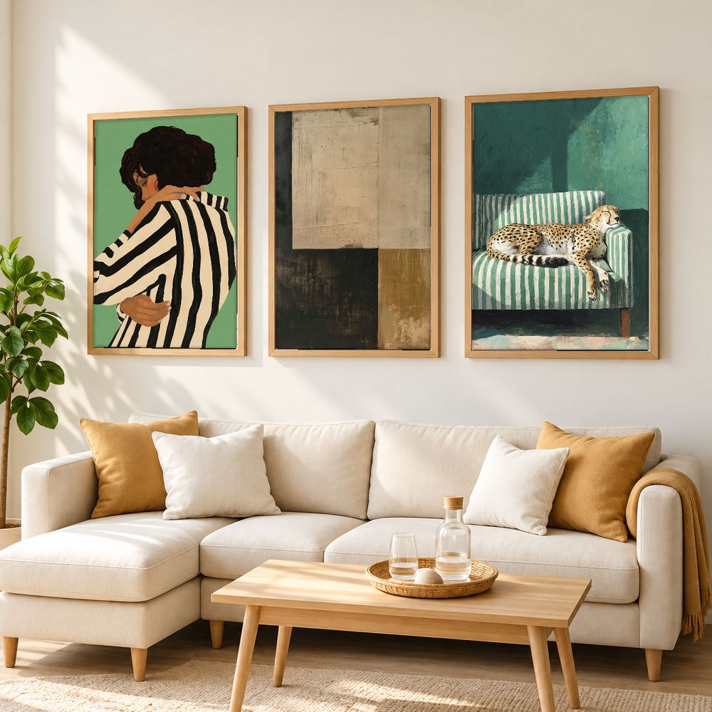 Set de 3 cuadros decorativos que combinan