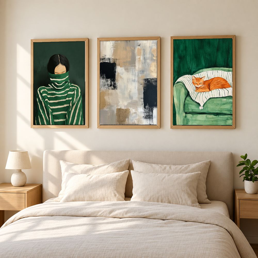Set de 3 cuadros decorativos que combinan
