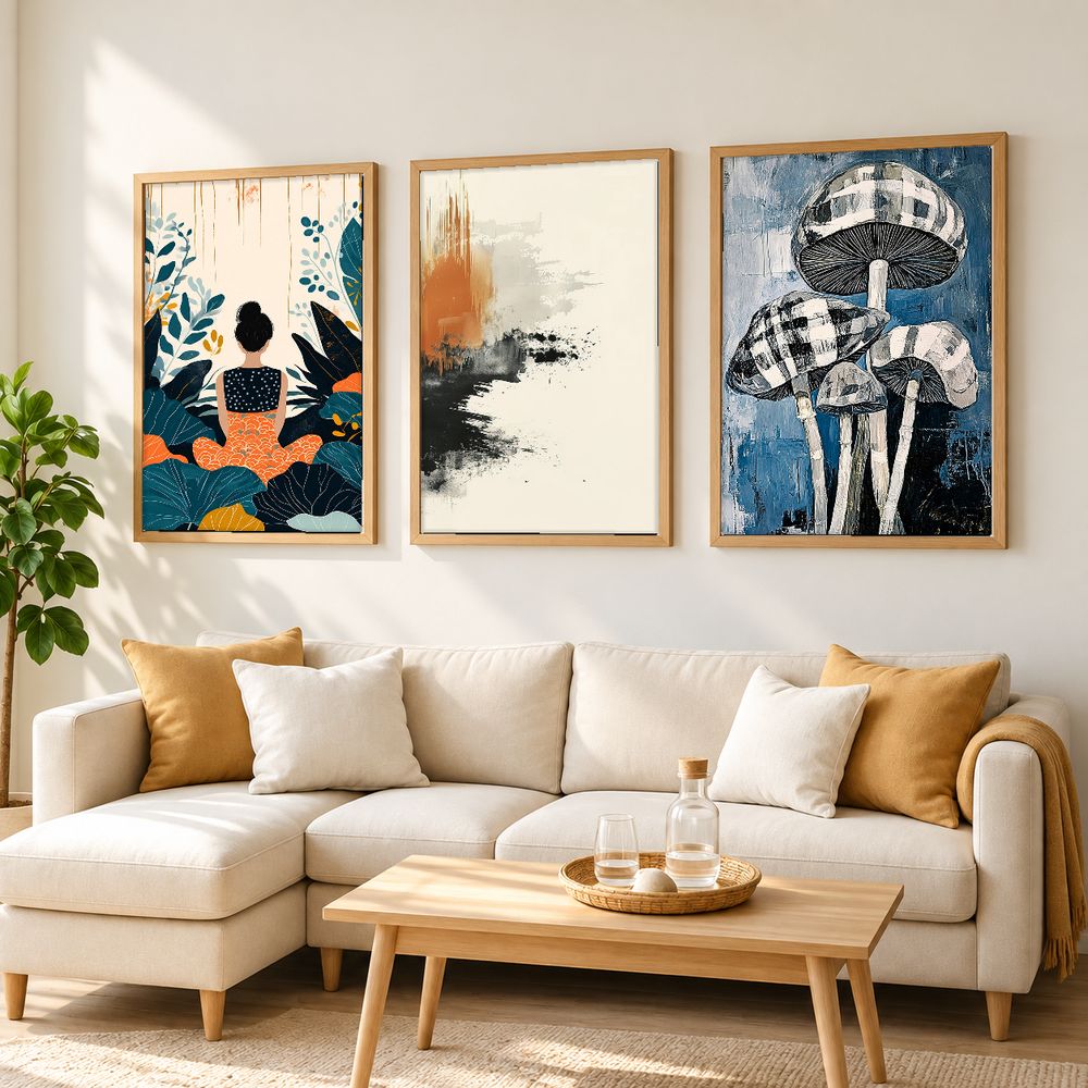 Set de 3 cuadros decorativos que combinan