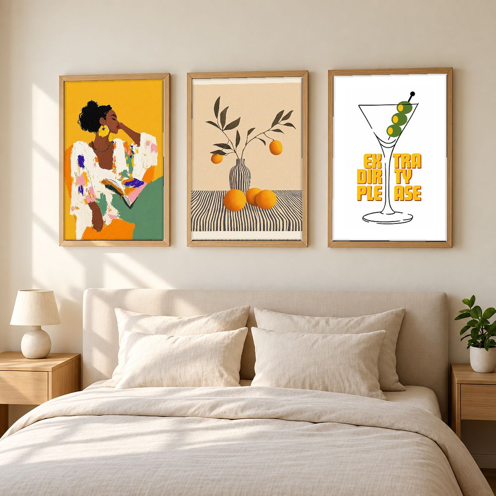 Set de 3 cuadros decorativos que combinan