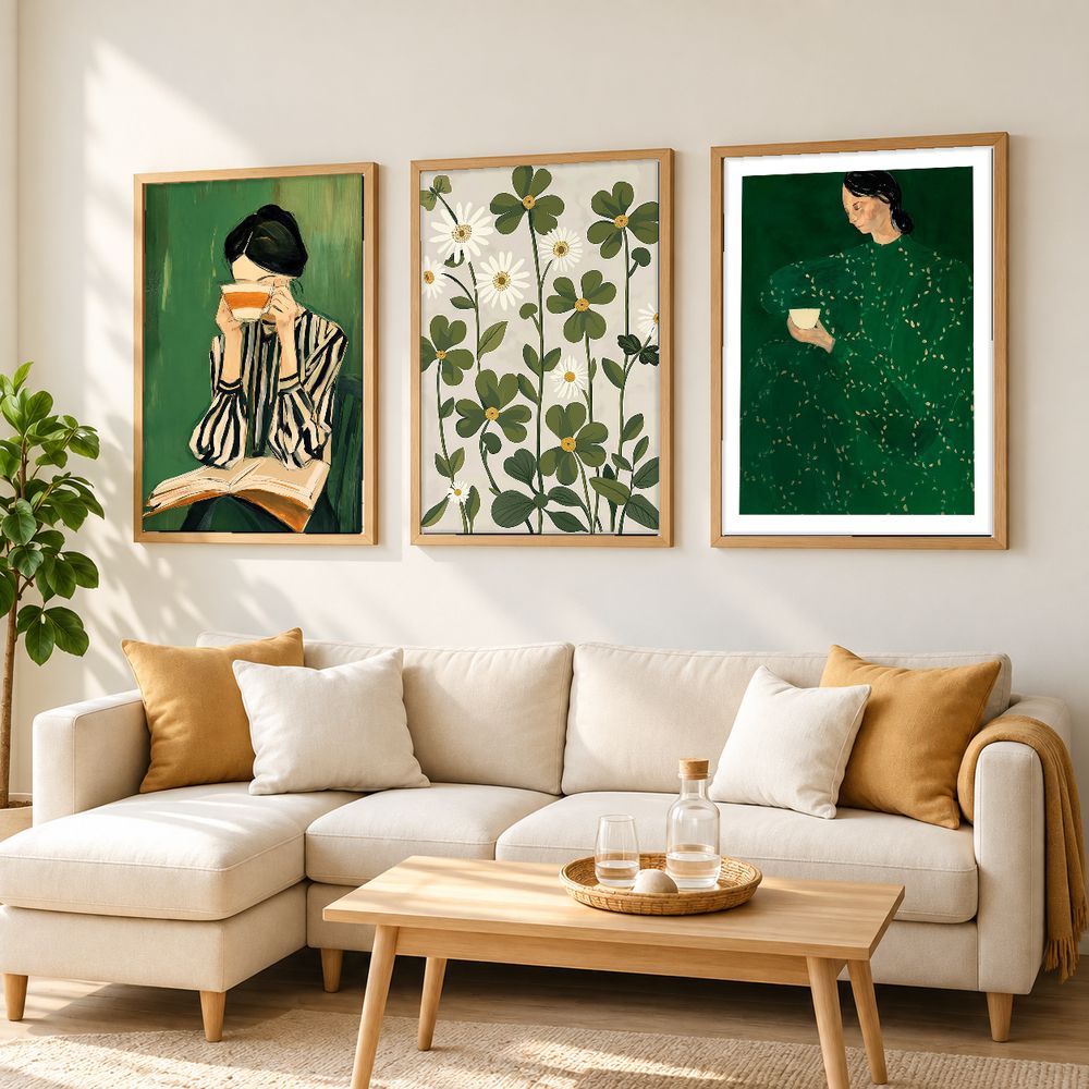 Set de 3 cuadros decorativos que combinan