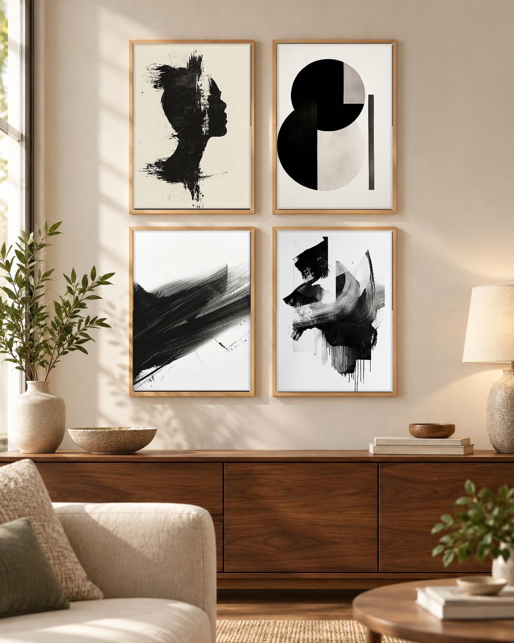 Set de 4 cuadros decorativos que combinan