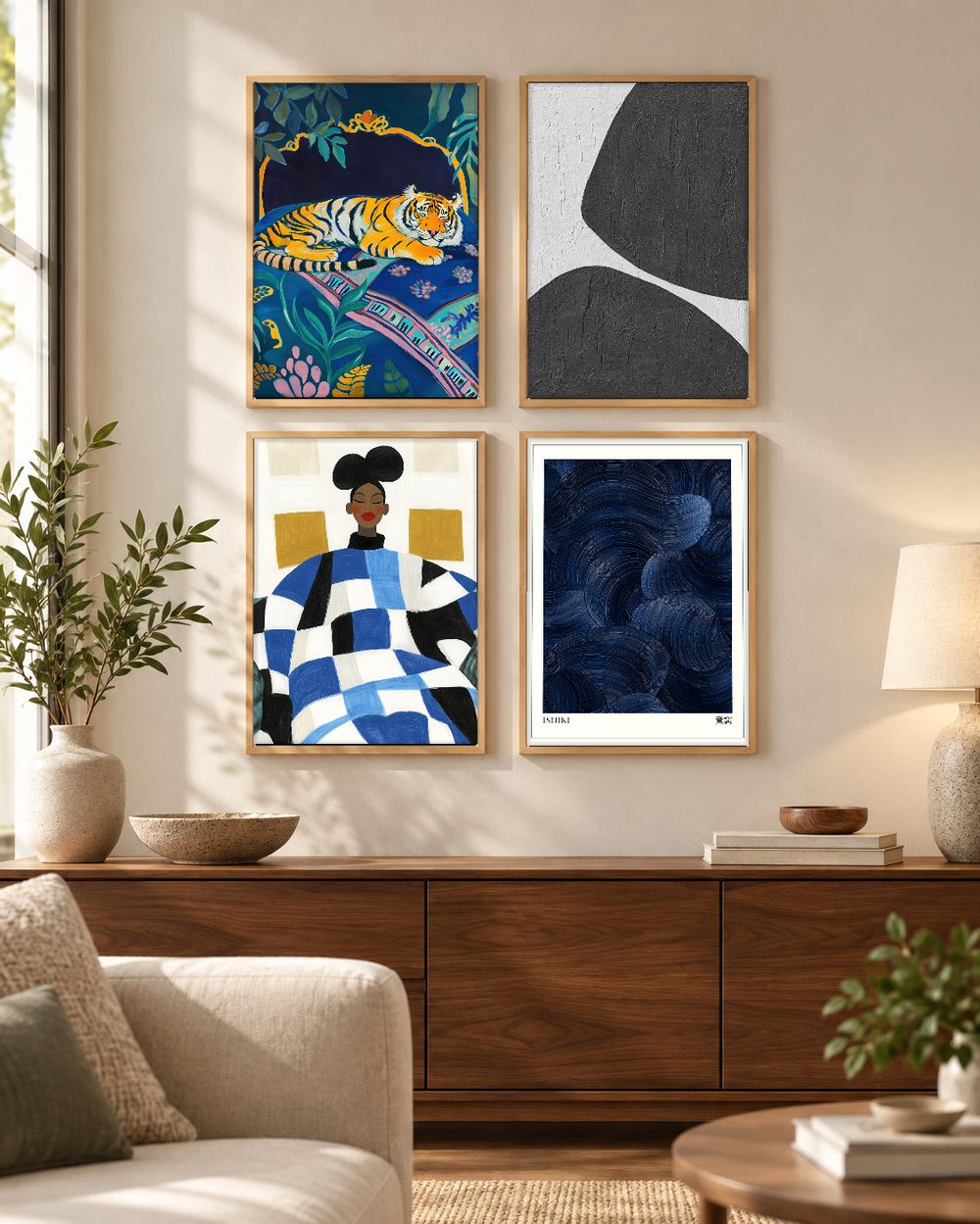 Set de 4 cuadros decorativos que combinan