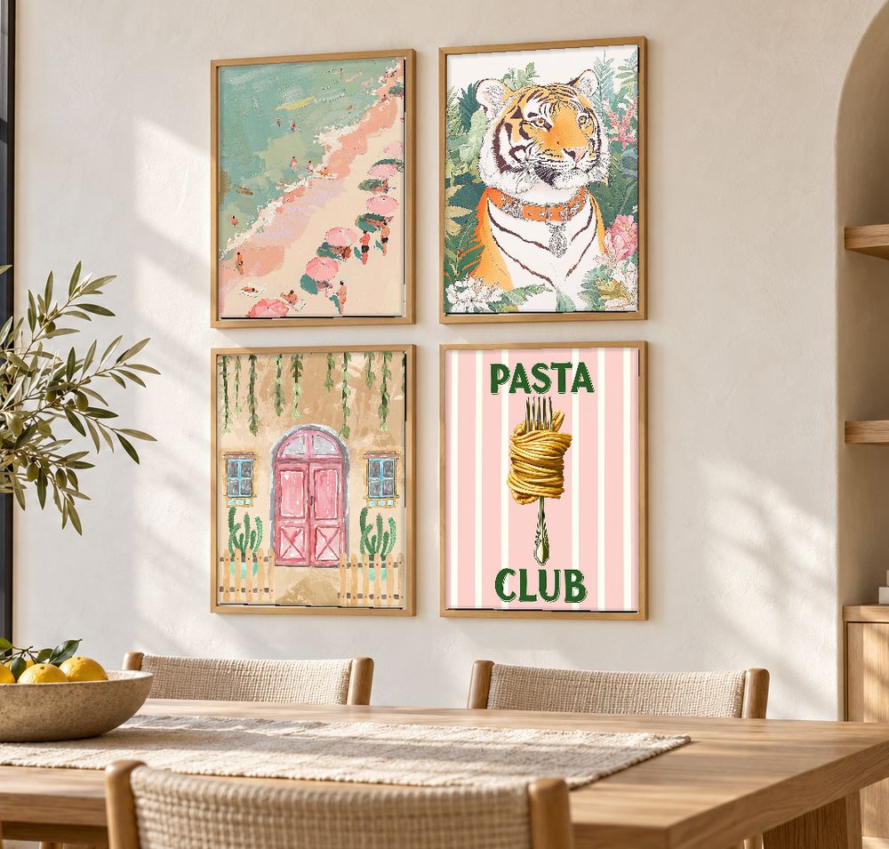 Set de 4 cuadros decorativos que combinan