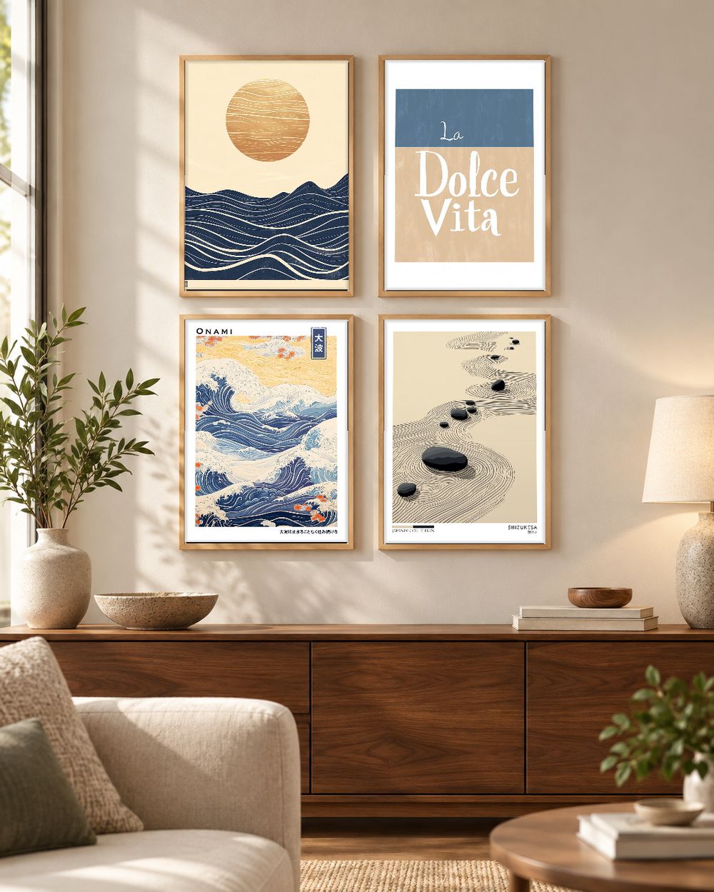 Set de 4 cuadros decorativos que combinan