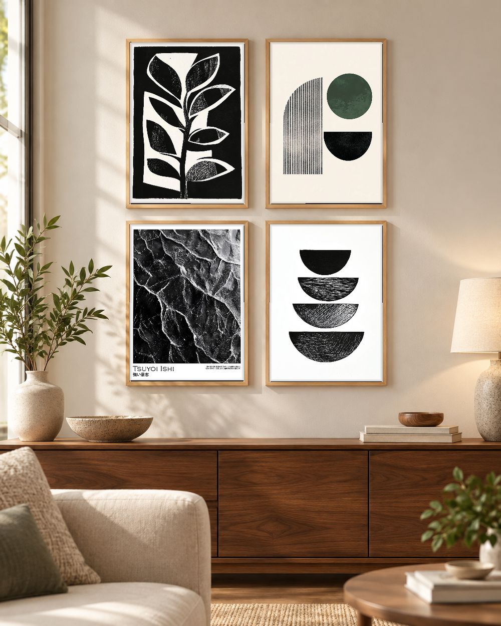 Set de 4 cuadros decorativos que combinan