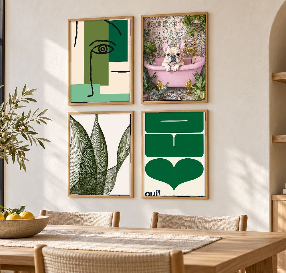 Set de 4 cuadros decorativos que combinan
