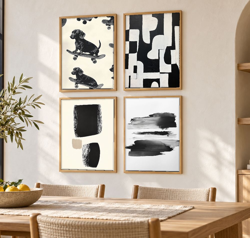 Set de 4 cuadros decorativos que combinan