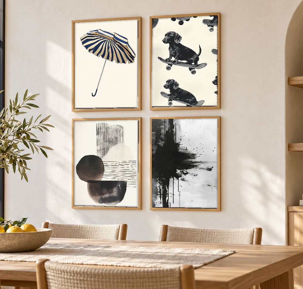 Set de 4 cuadros decorativos que combinan