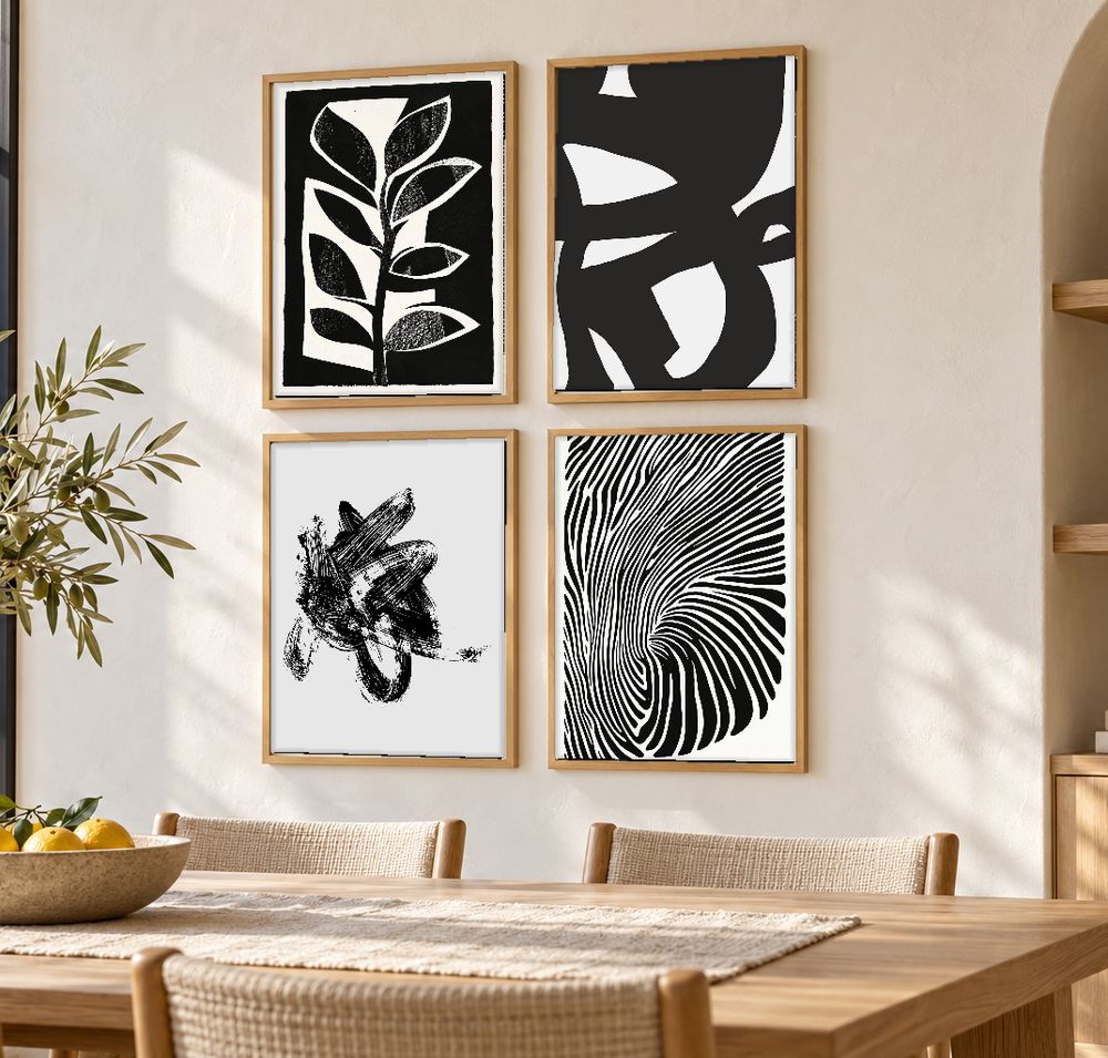 Set de 4 cuadros decorativos que combinan