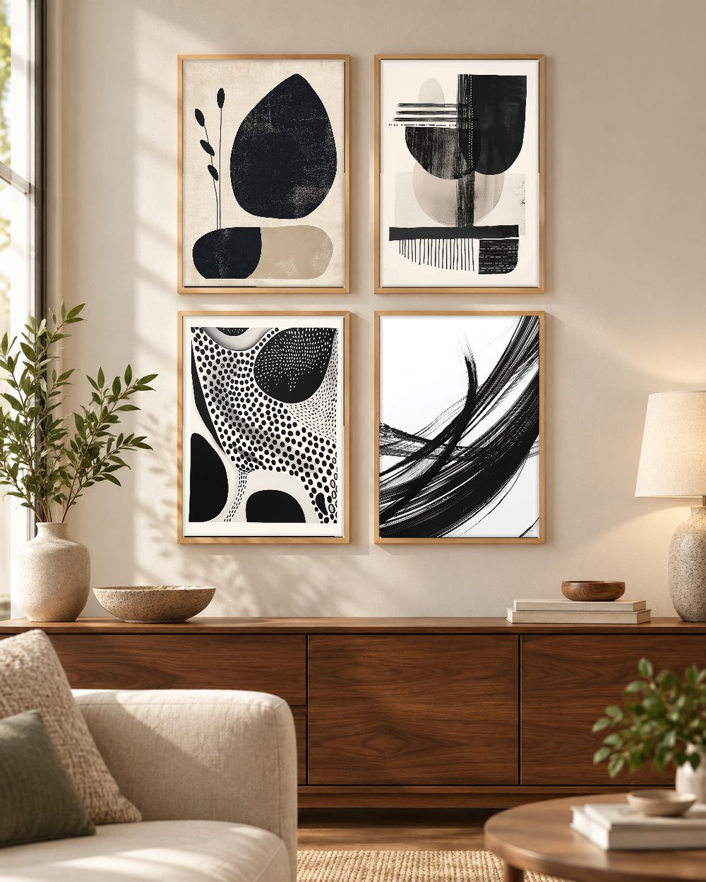 Set de 4 cuadros decorativos que combinan