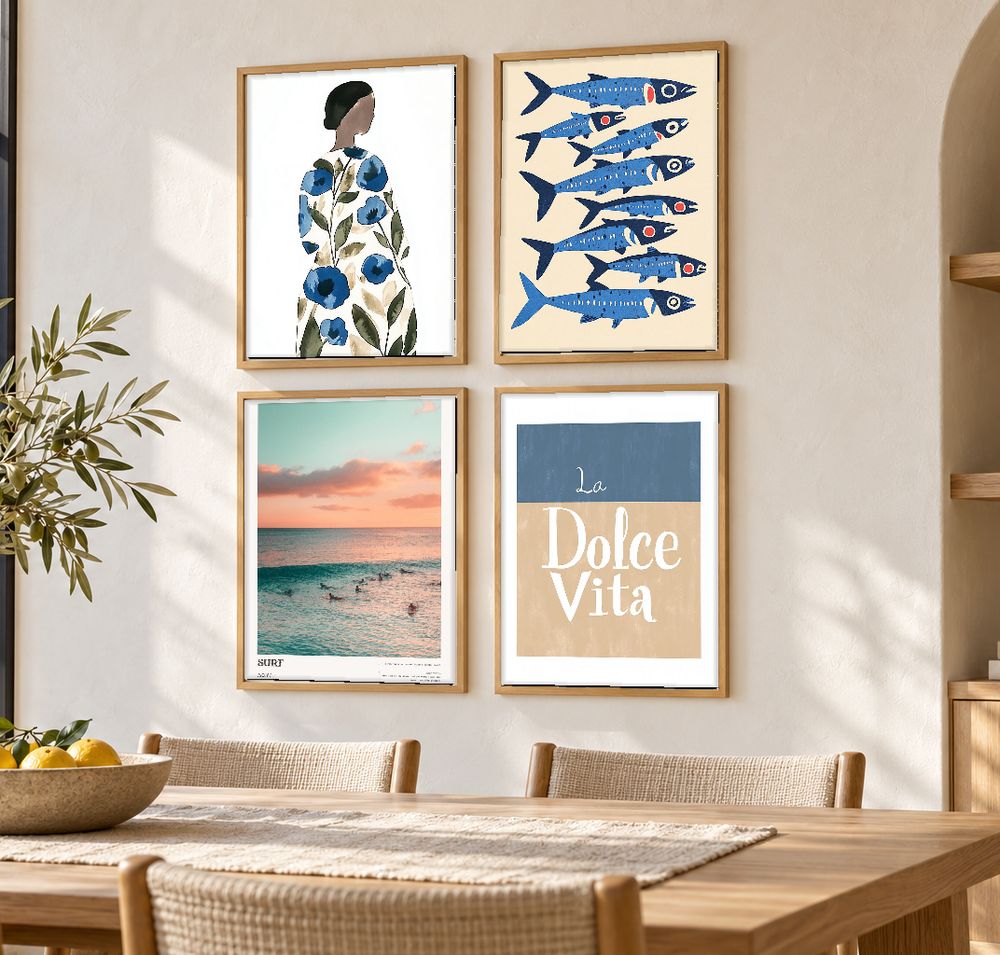 Set de 4 cuadros decorativos que combinan