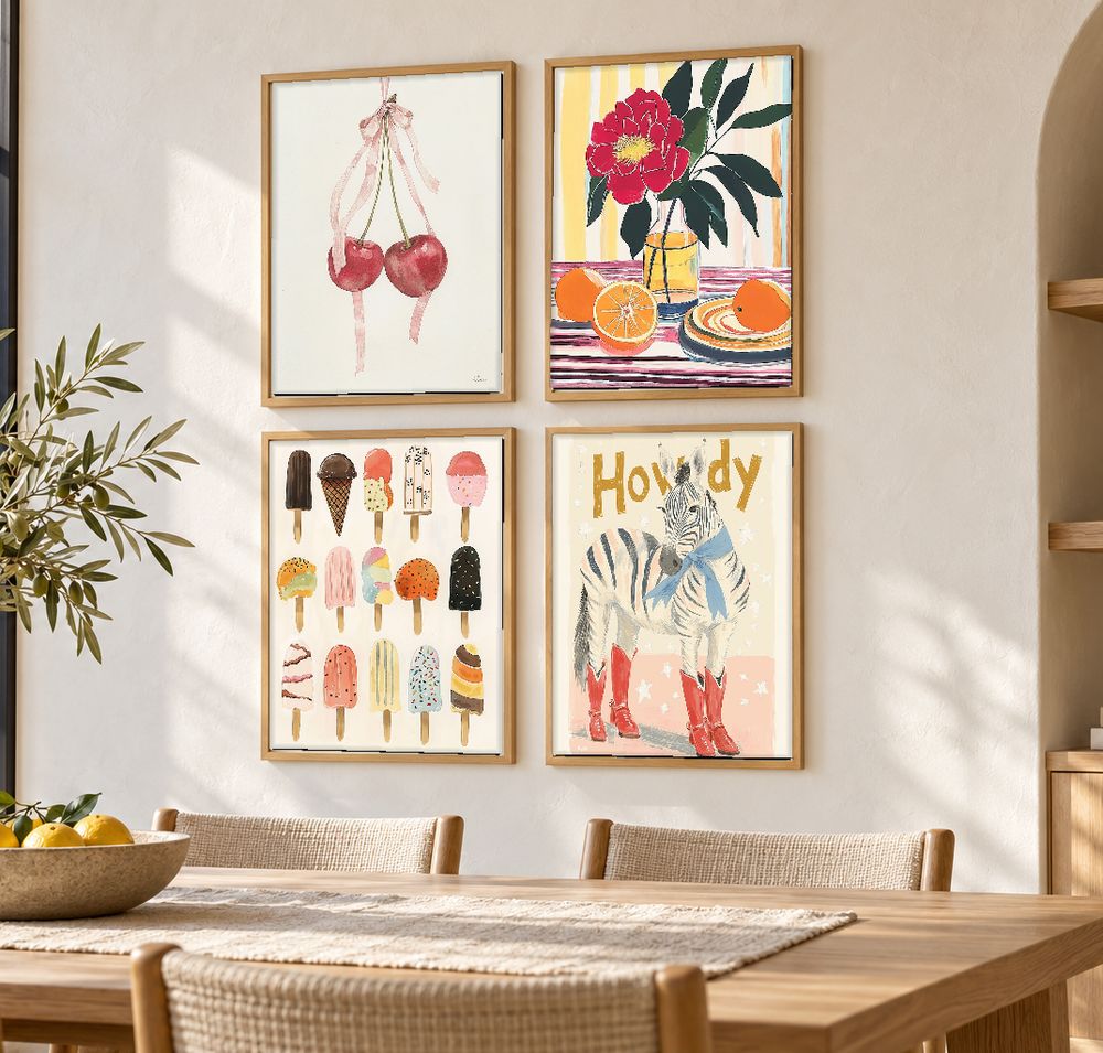 Set de 4 cuadros decorativos que combinan