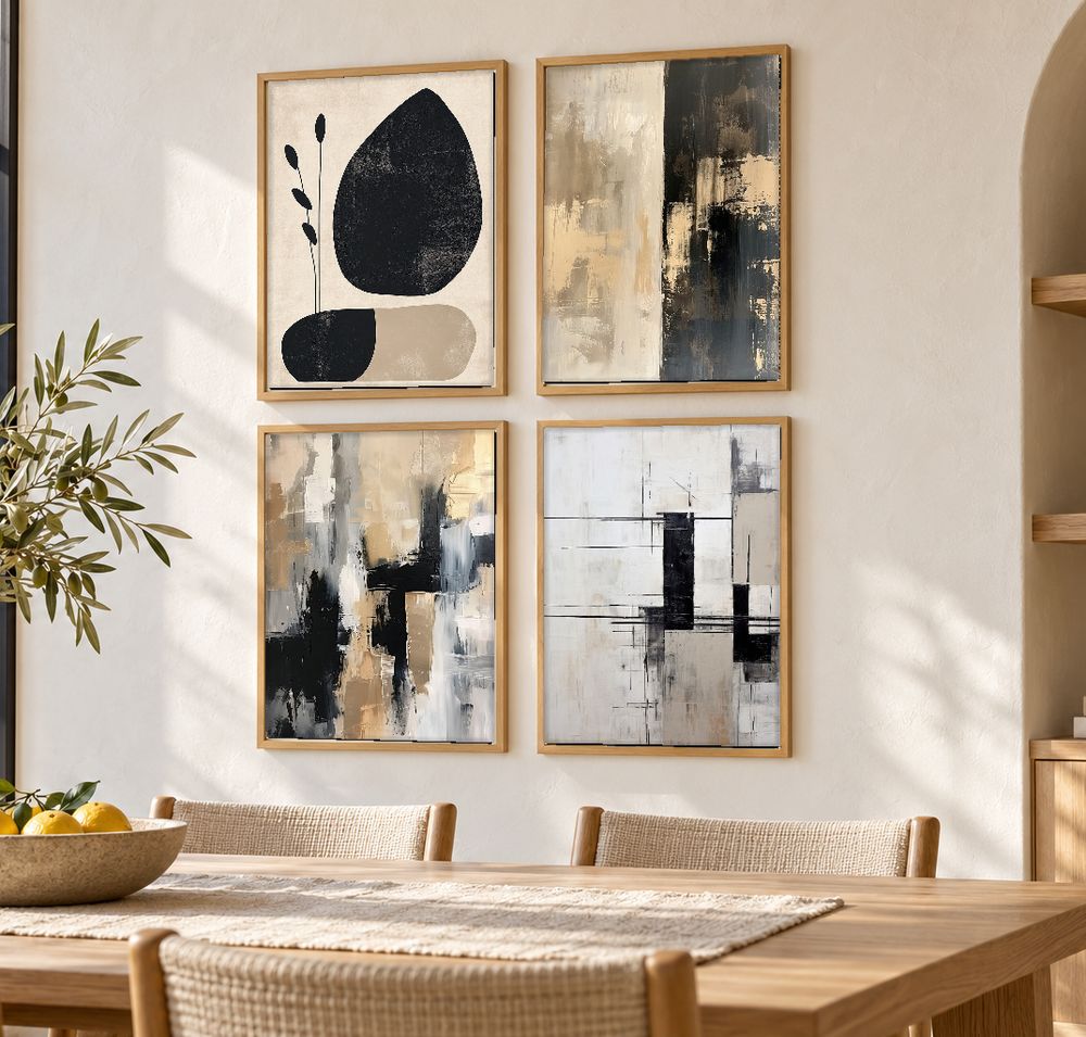 Set de 4 cuadros decorativos que combinan