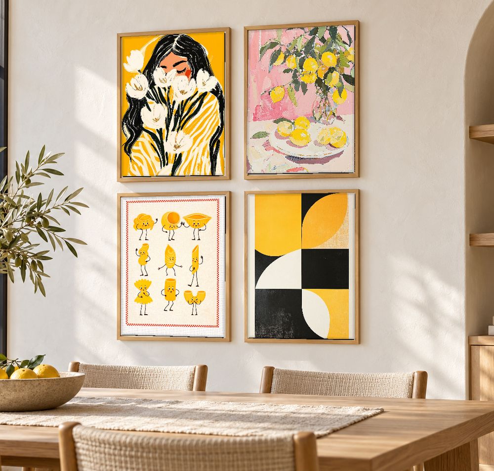 Set de 4 cuadros decorativos que combinan