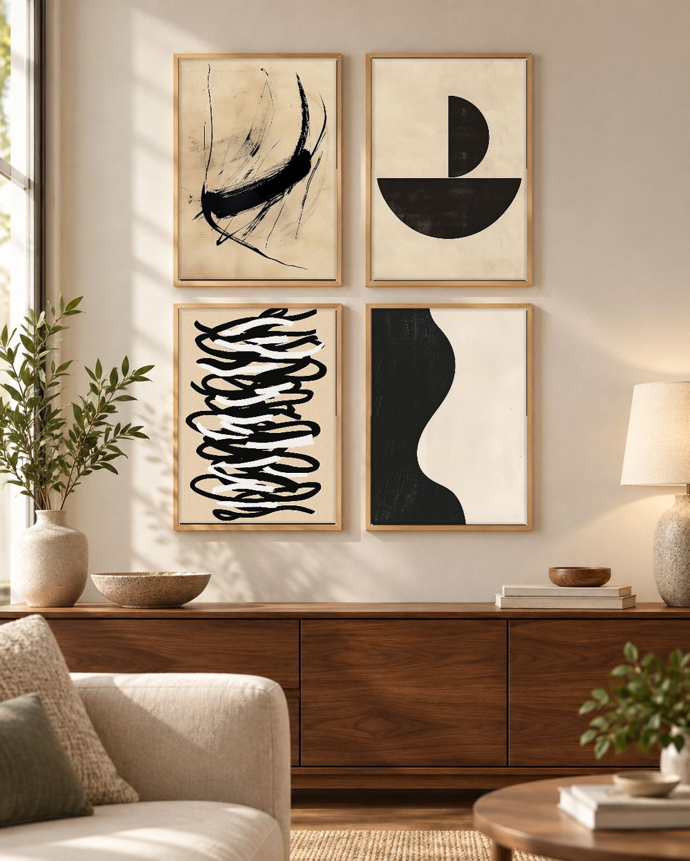Set de 4 cuadros decorativos que combinan