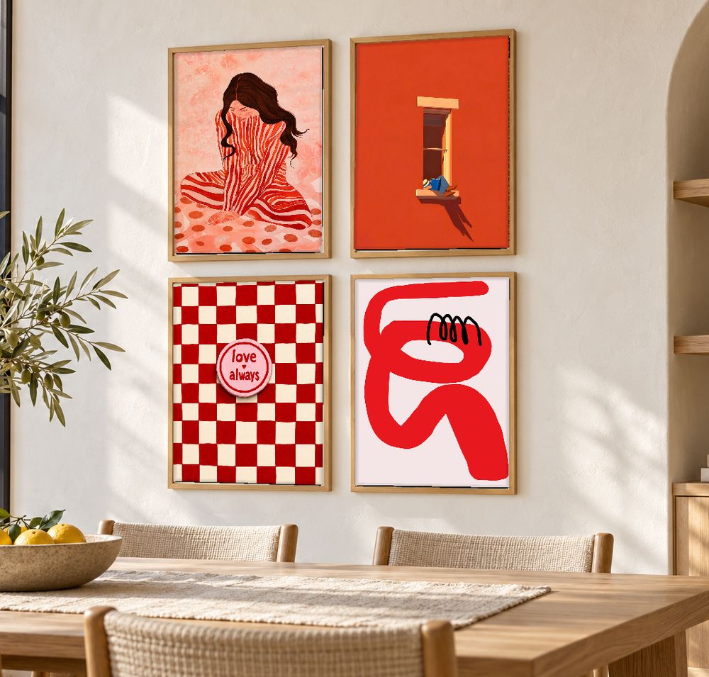 Set de 4 cuadros decorativos que combinan