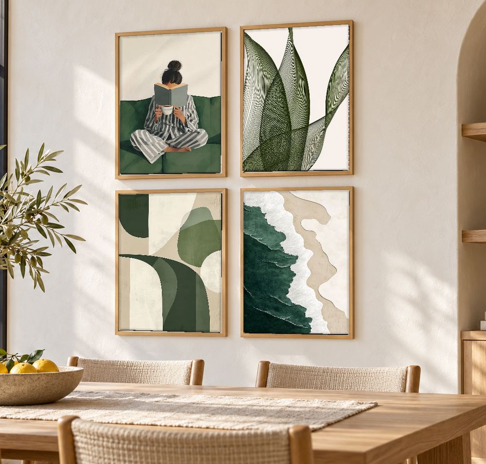 Set de 4 cuadros decorativos que combinan