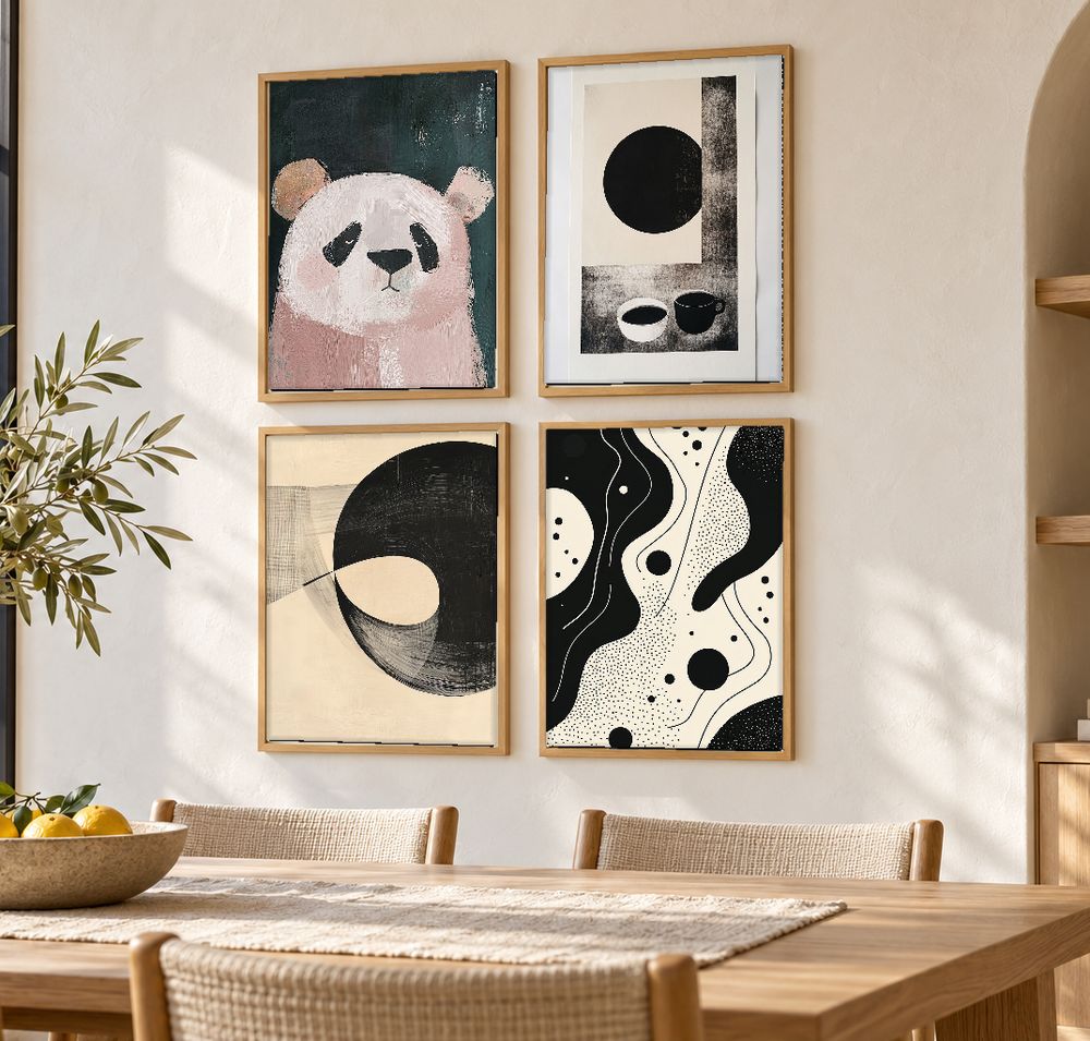 Set de 4 cuadros decorativos que combinan