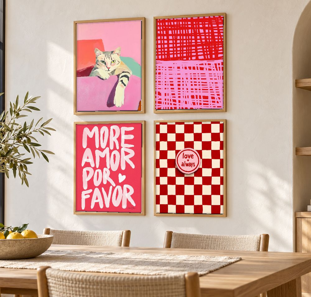 Set de 4 cuadros decorativos que combinan
