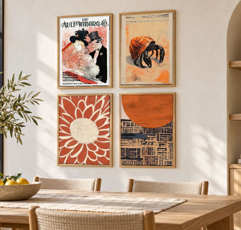Set de 4 cuadros decorativos que combinan