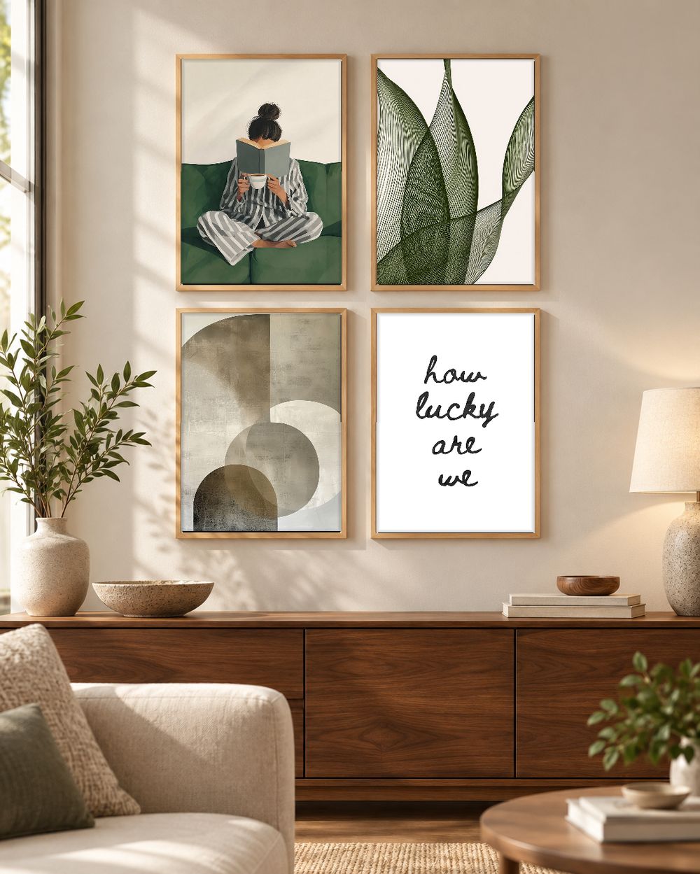 Set de 4 cuadros decorativos que combinan